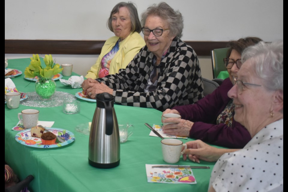 Some more of the tea-goers that attended the tea party, from left, were: Thomas Loraine, Jean Rose, and Helen Rose.