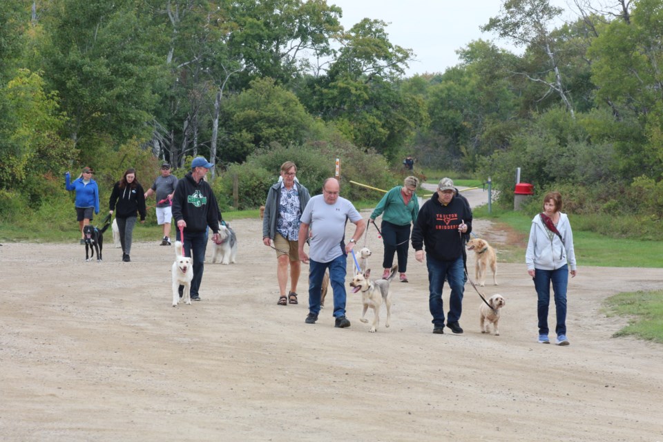 Around 30 people registered for the annual Dog Walk.