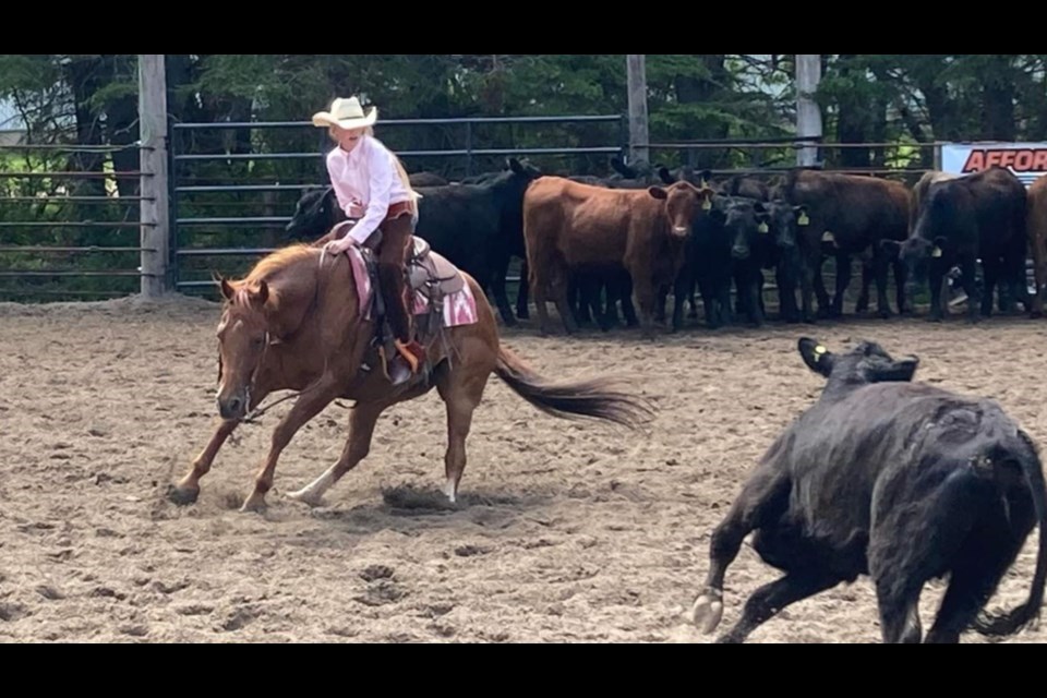 Avalene van Haastert won the reserve junior youth award from the Saskatchewan Cutting Horse Association.