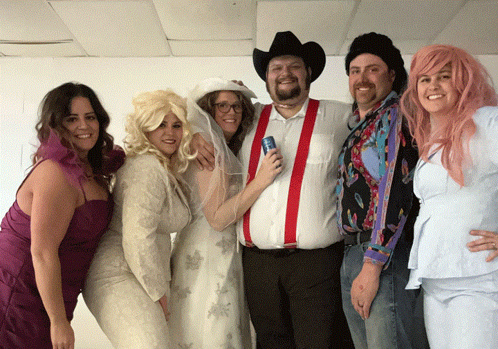 The Hoedown committee members Natasha Poirier, Liberty Bayliss, Shana Poirier, Kari Bauche and Rheanne Dekeyser. 

Cutline #2 – Skit performers Natasha Poirier, Rheanne Dekeyser, Chauntelle Robbins, Glen Jackson, Tyler Dekeyser and Kelly Lamotte. Photo courtesy of Natasha Poirier