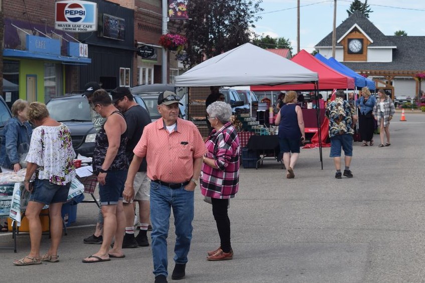 A total of 35 vendors attracted many visitors to Main Street during Canora in Bloom for the Friday Evening Market on July 22.