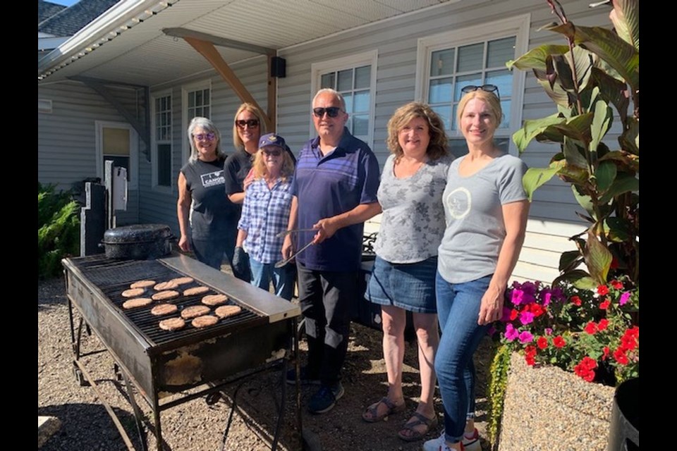 The Canora Tourism Fundraising Committee experienced a busy summer of fundraising, with members working diligently at a variety of well-attended community events. This group served hungry visitors at the Canora in Bloom barbecue. Committee volunteer members are: Canora-Pelly MLA Terry Dennis, Gina Rakochy, Anne Shilvert, Morgan Homeniuk, Barb Messenger, Kristen Gabora, Jodie Kowalyshyn, Kelly MacTavish, Brad Gabora, Deb Gabora, Michael Leslie, Chris Danyluk, Megan Scherban, Simone Homeniuk, Gladys Zavislak, Karen Wilgosh, Candace Doogan, Kari Ostafie, Meridee Kopelchuk, Karen Tratch, Amy Oswald, Mel McCormick, Councillor Denise Leslie, Councillor Dave Wasyliw, Councillor Jacque Fetchuk and her husband Mike, and Mayor Mike Kwas and his wife Jessica.