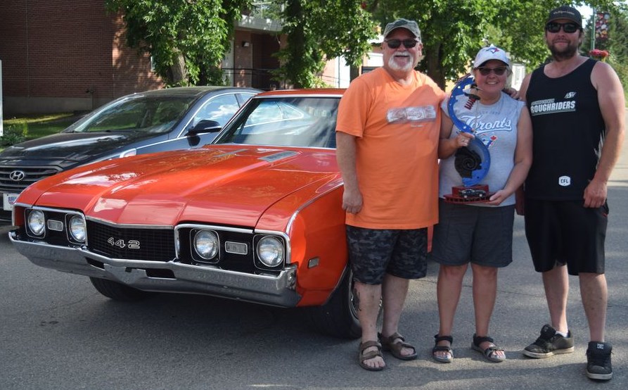 At the Cruisers Car Show on Aug. 20, the People’s Choice award went to this 1968 Oldsmobile 442 entered by Barry and Deb Coles and their son Jesse of Yorkton.