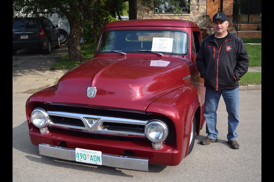 Kevin Ludba of Canora was the fan favourite and first place winner in the truck category with his 1953 F100 Ford Truck, which was last painted in 1997. Second place went to Wayne McKay with his 1954 GMC truck, unavailable for a photo.