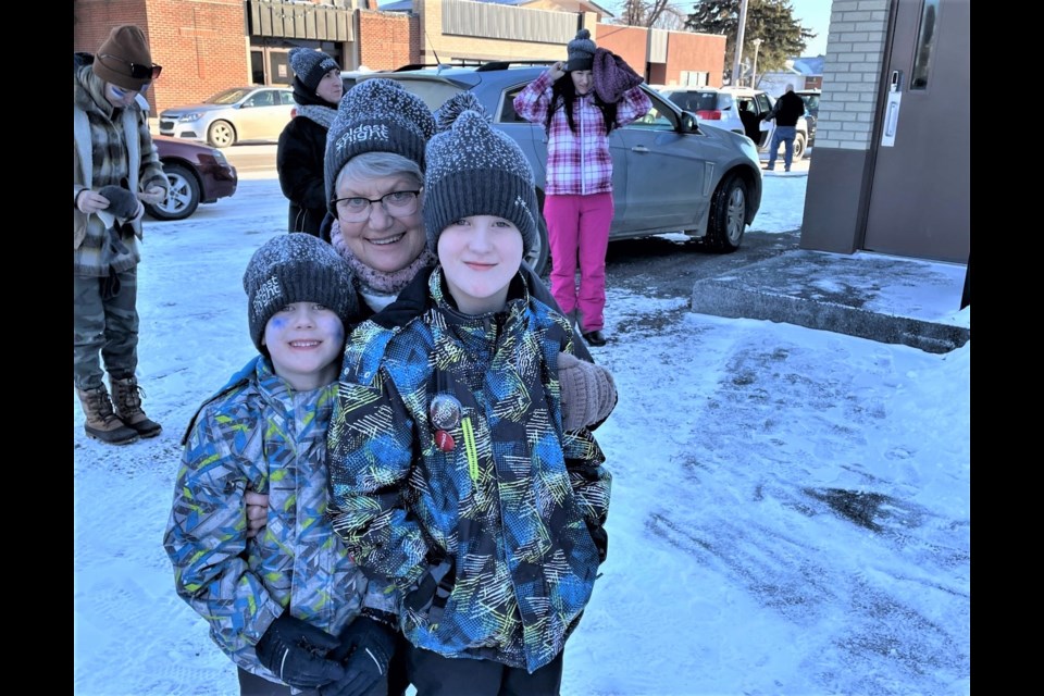 Calder, Joanne and Sawyer Johnston were pleased to be at the Coldest Night of the Year walk.