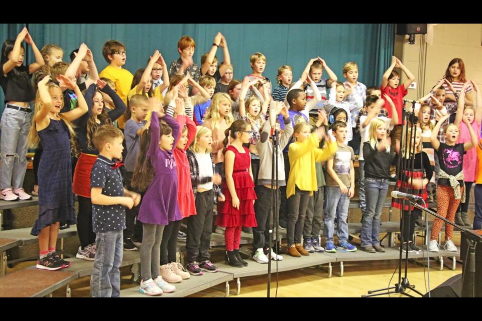 This was one of several groups from Assiniboia Park school to perform at Communithon on Friday.