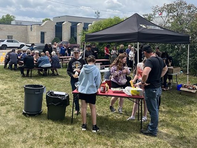 The Canora branch of the Crossroads Credit Union held its annual fundraiser barbecue on June 19 across the street from the branch building.