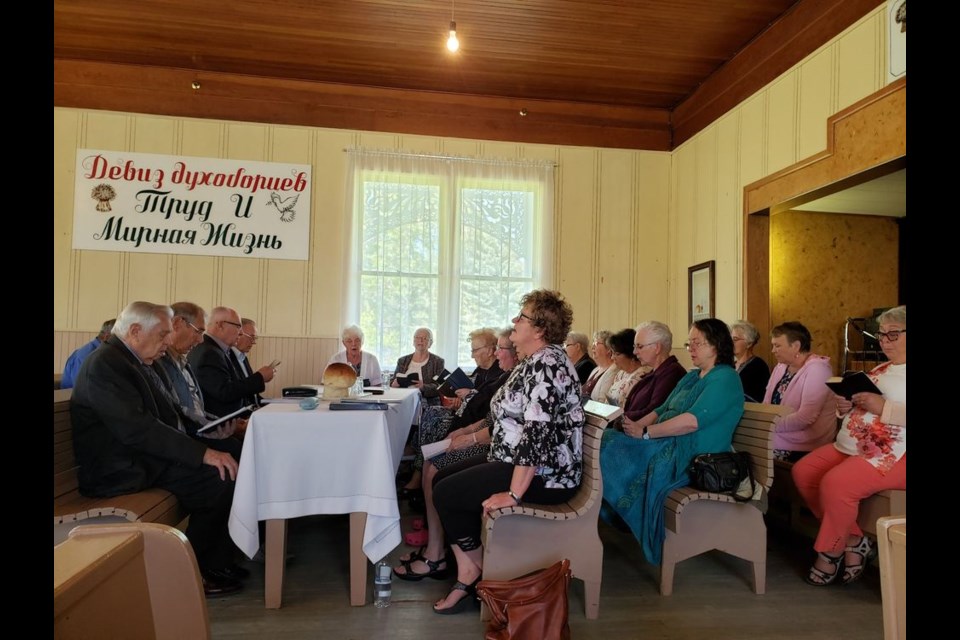 Members of the National Doukhobor Heritage Choir were joined by members of the Saskatoon Doukhobor Society in a choir that performed during the Museum Appreciation Day at Veregin on June 5. 