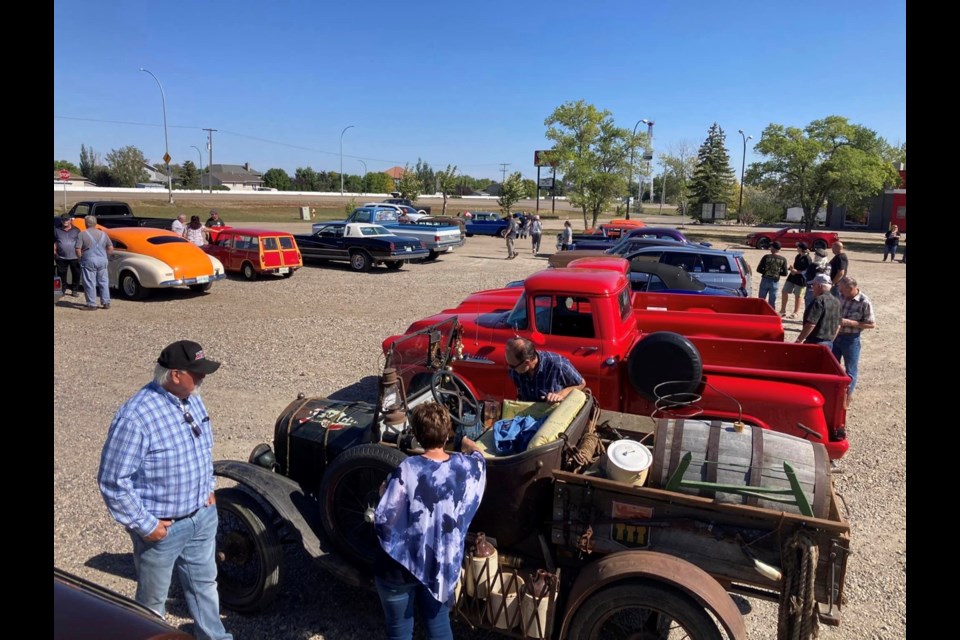 The Estevan Car Club visited local senior living places for their season wrap-up. 