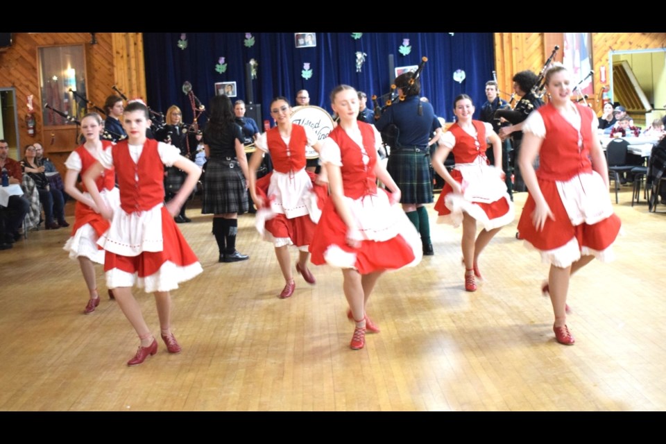 The Drewitz School of Dance performed at the Burns Night celebrations.