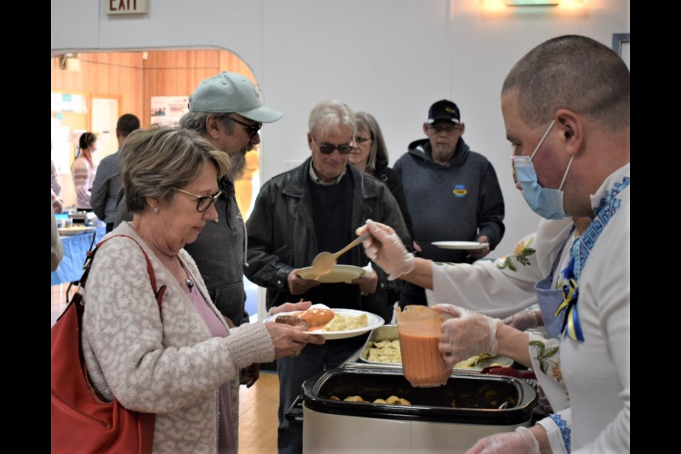 Members of the Estevan Ukrainian community served supper to Estevan area residents Sunday. 