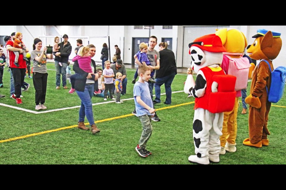 The Paw Patrol was available for families to meet and get photos with, as part of Weyburn's Family Day activities on Monday.