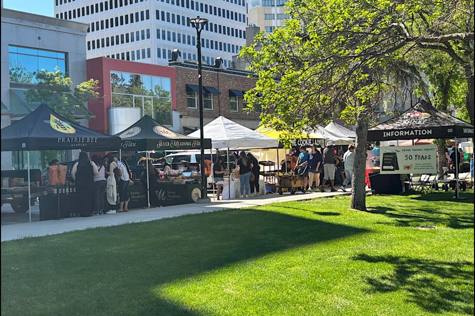 A look at the 50th Anniversary celebration activities Wednesday at the Regina Farmers’ Market.