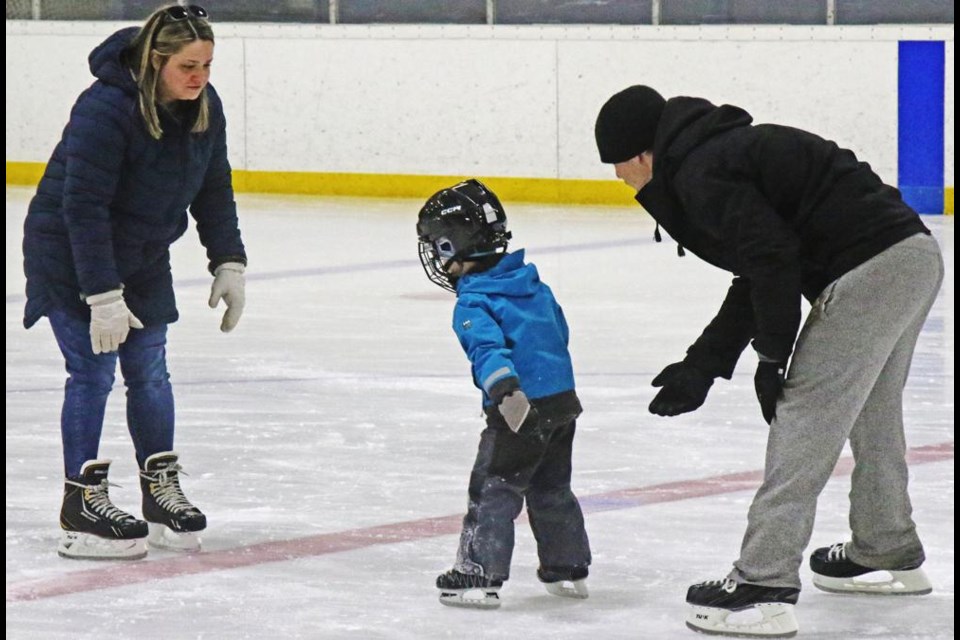 Families and those just learning how to skate joined with more experienced skaters for an afternoon, courtesy of the RM of Weyburn.