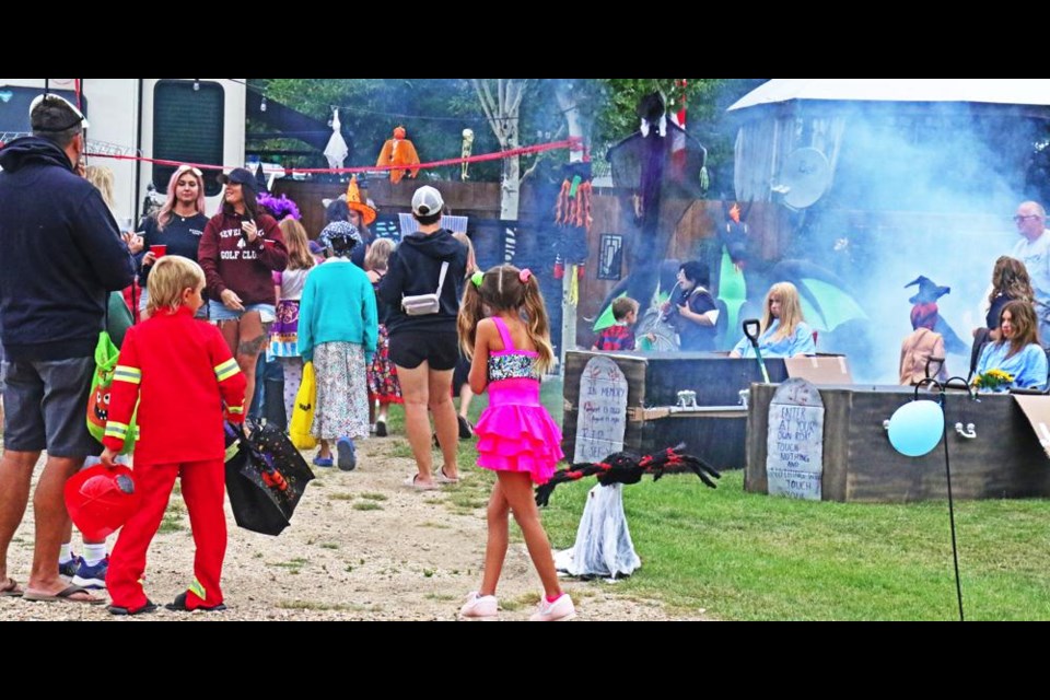 This was one of the spookier sites at Nickle Lake Regional Park, complete with smoke, open coffins and an aggressive spider that spooked a few children.