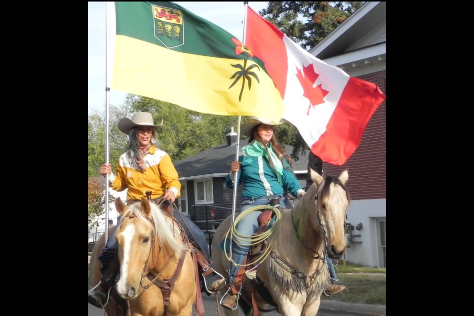 Kerrobert four-day Harvest Festival included a Saturday morning parade Oct. 8 led by the RCMP and flag bearers.
