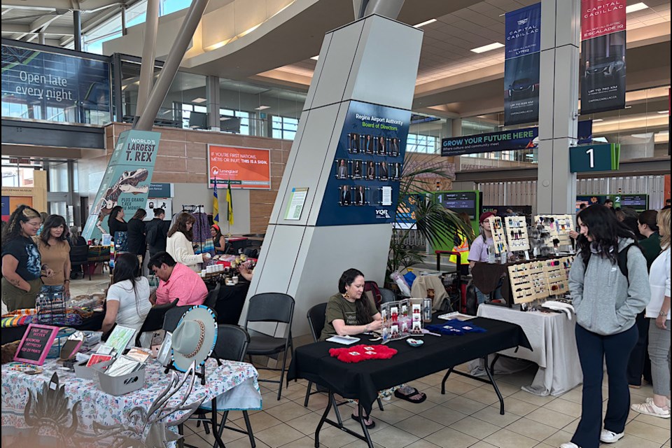 Scenes from the Indigenous Artisans Market at the Regina International Airport.