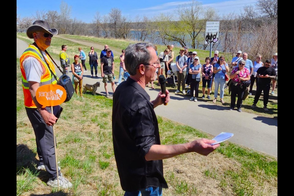City Chief Archivist Jeff O’Brien tells the story of how the remains of Alexandra Wiwcharuk were found metres away in the same spot where they are standing.