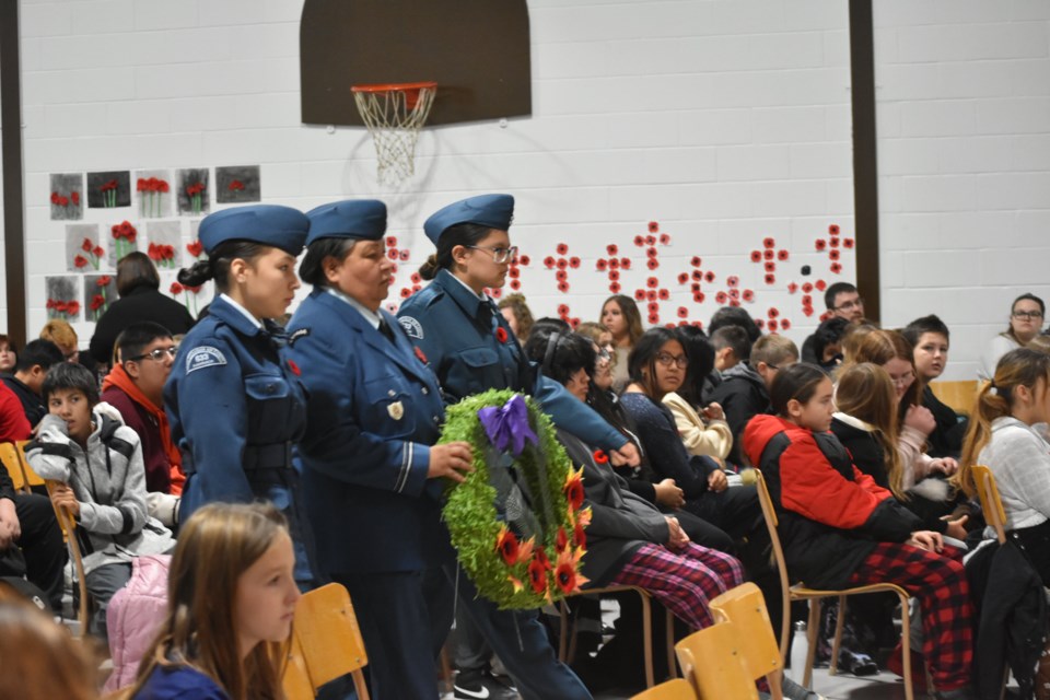 The 633 Kamsack Royal Canadian Air Cadet Squadron was one of the many groups that laid a wreath during the service.
