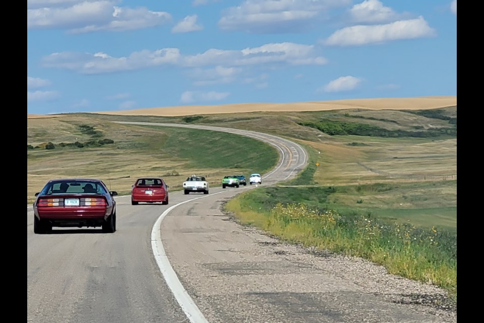As part of the Kerrobert Gumball Rally, participants travelled a number of roads in the west central Saskatchewan area.