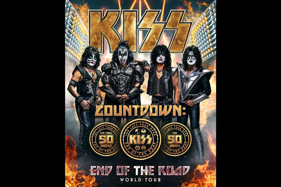 Seen here, the poster for the final KISS End of the Road world tour. People in Saskatchewan are being warned to be careful when trying to track down tickets.