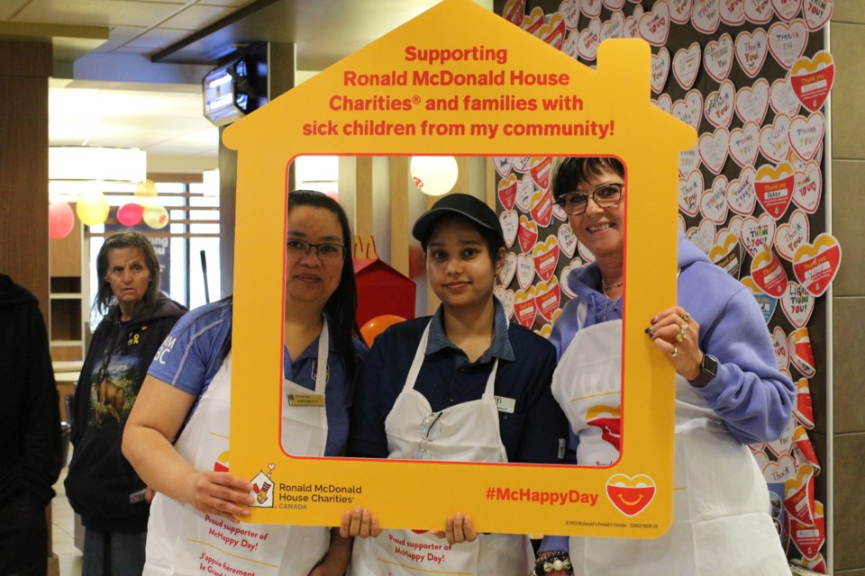 Volunteers from Royal Bank and McDonald's crew member were present at Yorkton's downtown McDonald's location for McHappy Day.