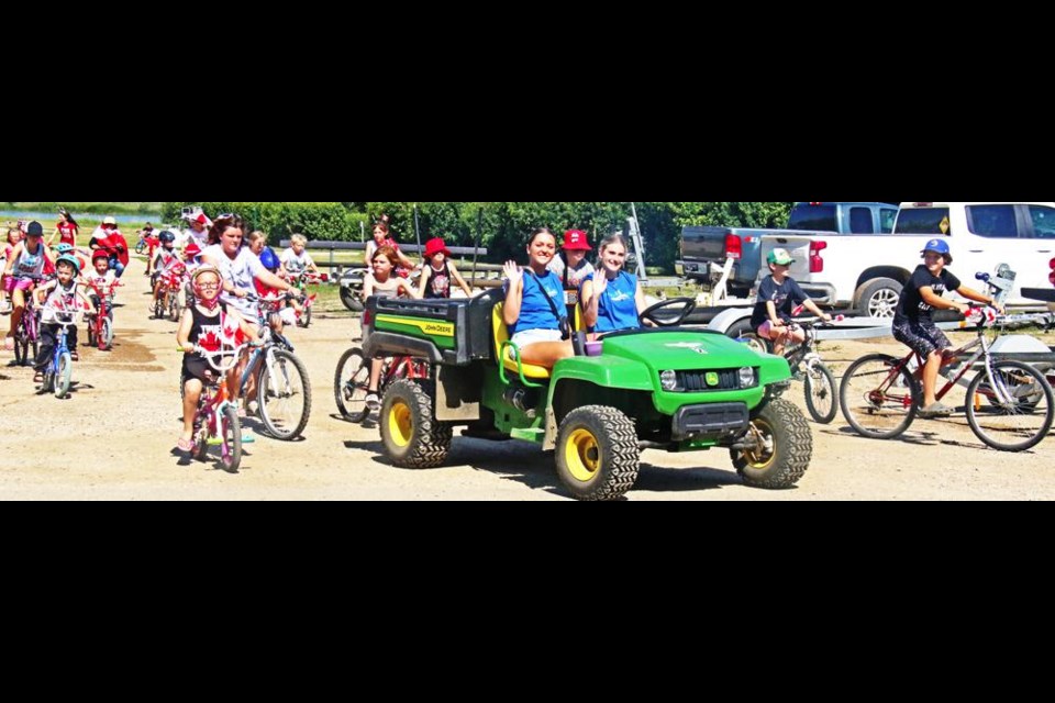 The bike parade was led around Nickle Lake Regional Park to celebrate Canada Day on Saturday morning.