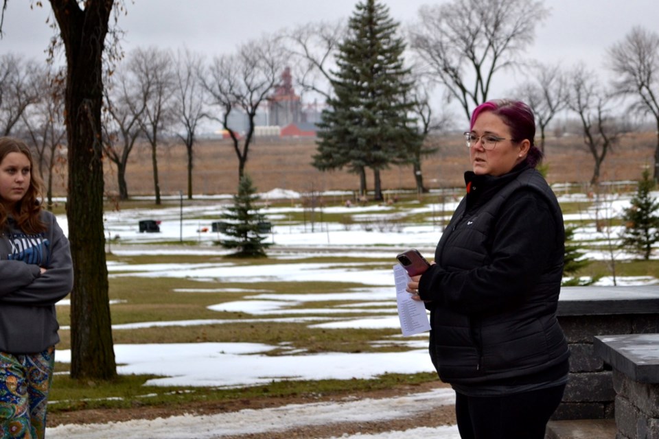 Estevan ceremony organizer Elyse Mantei opened the event. 