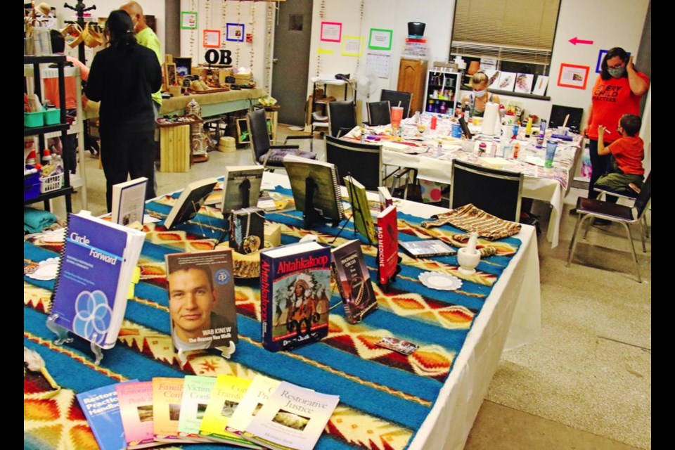 This was part of the display of information and books relating to the National Day for Truth and Reconciliation, held by Olive's Branch Art Studio in Signal Hill Arts Studio on Thursday.