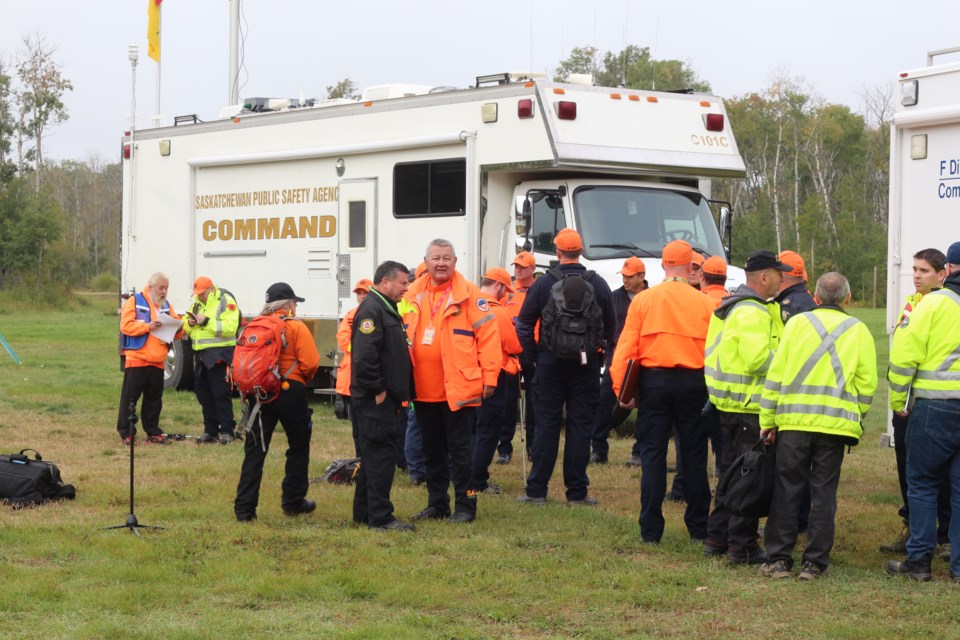 About 125 responders and volunteers attended the three-day search and rescue exercise held at Good Spirit Lake.
