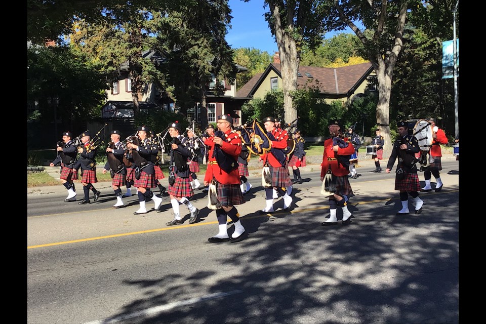 The parade begins on Albert Street for the police and peace officers memorial.