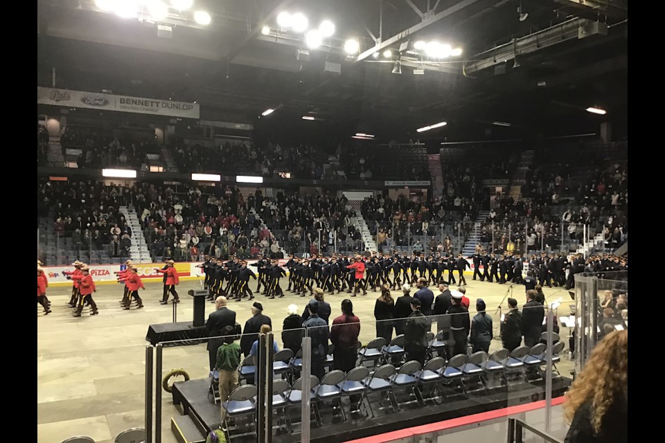 This was the scene at the start of the Remembrance Day ceremonies in Regina