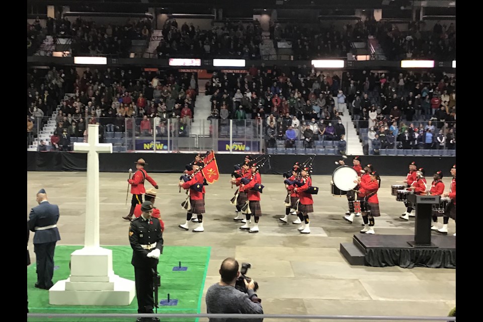 Scenes from Remembrance Day in Regina at Brandt Centre.
