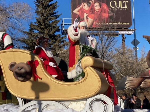 Santa rounds out the parade route on slex-ex express as part of the 32nd annual Saskatoon Santa Claus parade Nov. 19.
