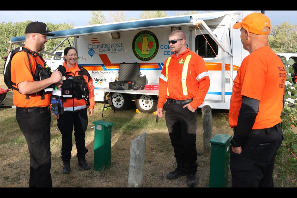 Parkland Search & Rescue members, left to right. Dustin Brears , Ane’ Roodt, Jordan Stewart and Dale Hintz