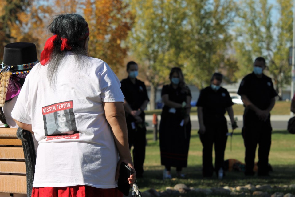 Families and community members gathered for the Sisters in Spirit walk, to remember the missing and murdered Indigenous women and girls lost from the Regina area.