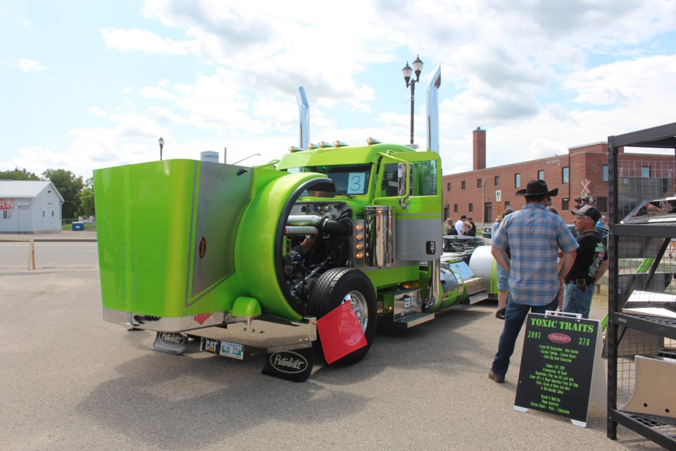 The big rigs were on display July 13 for Tapps' Second Annual Big Rig Truck Show held in the parking lot adjacent to the popular eatery. The event featured food, live music and awards for the big rigs including best of show, best local truck and best interior among others. Trucks from as far as Ontario and Manitoba were spotted at the afternoon event, garnering the interest of hundreds of people throughout the day.