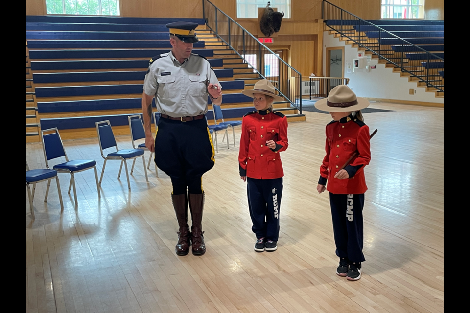 10-year-olds Janine and Tessa got the chance to be Co-Commanding Officers for the day.