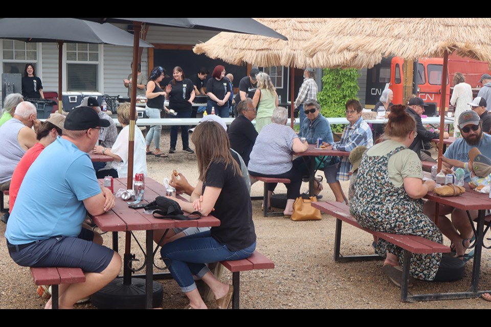 The Canora Tourism Fundraising Community hosted its “Meet me at the Train Station” barbecue on June 20 at the CN Station House. Organizers said turnout was somewhat limited due to many people being busy in June, but they noticed a number of seniors and retired folks took in the event and enjoyed the burgers and beverages.