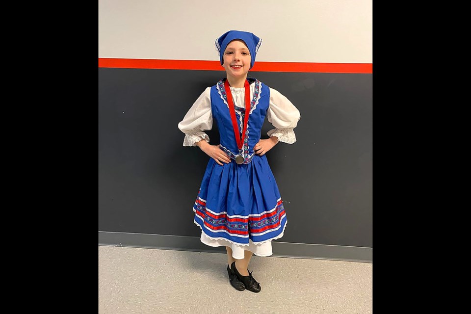 Maycee Johnson of the Barveenok Ukrainian dance club danced a Transcarpathian dance at the Tavria Dance Festival in Regina.