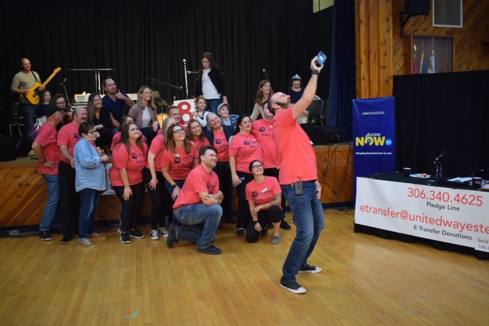 The United Way Estevan celebrates after reaching its goal. 