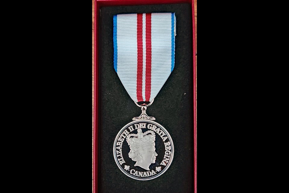 The Platinum Jubilee medal in honour of the late Queen Elizabeth II.