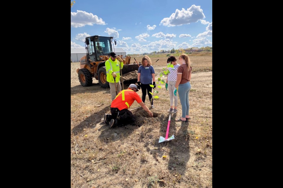 All generations of volunteers worked collaboratively on Sept. 20 in Kerrobert as part of National Tree Day.