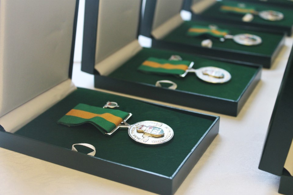 The Saskatchewan Volunteer Service Medal is awarded to those who have made big commitments to their community through service work.
