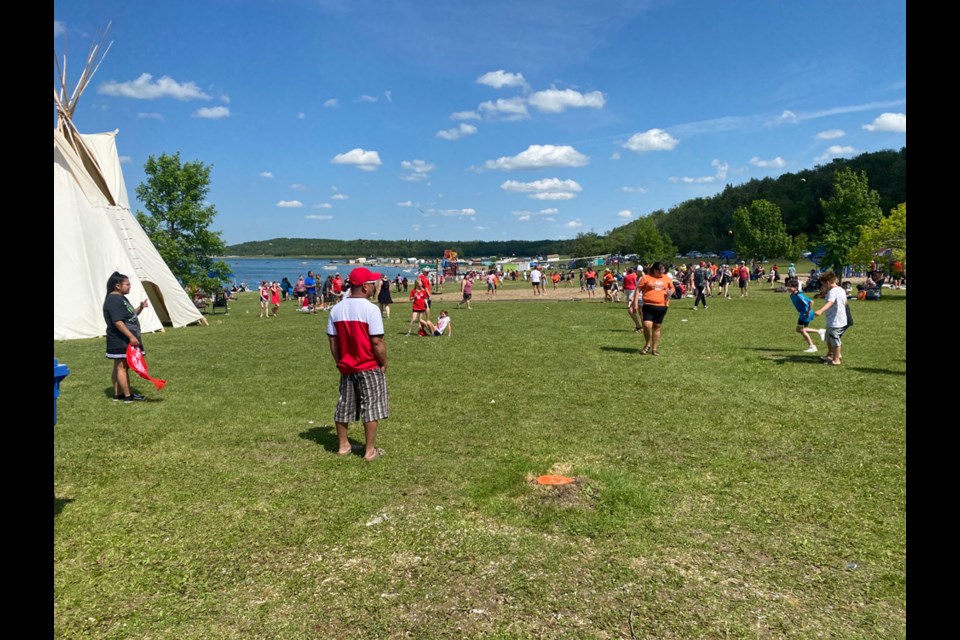 A large crowd attended Canada Day celebrations at White Bear Lake.  