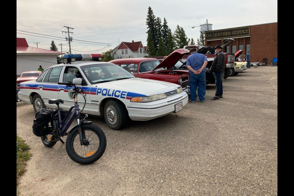 The Dog River police car was one of the popular attractions at the Show and Shine held in Wilkie on Sept. 18