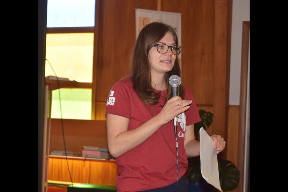 Valérie Caza of Canora shared a presentation on her recent trip to Portugal for World Youth Day at St. Joseph’s Roman Catholic Church on Sept. 17.
