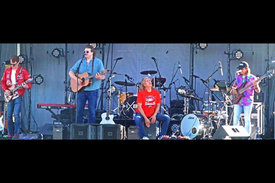 Singer-songwriter Brayden King of Weyburn was the first performer to hit the stage at Jubilee Park on Thursday evening.