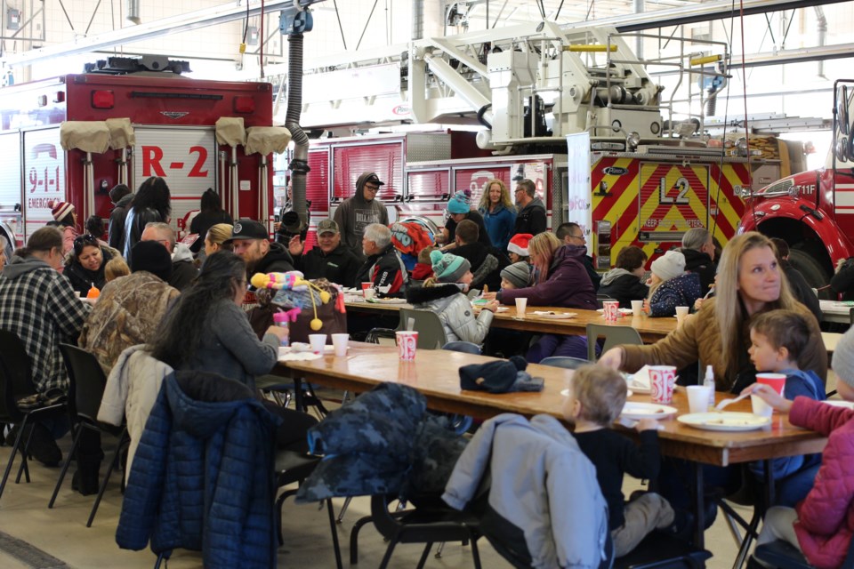 Folks gathered at the Yorkton Fire Hall on Nov. 26 to enjoy a hot breakfast.