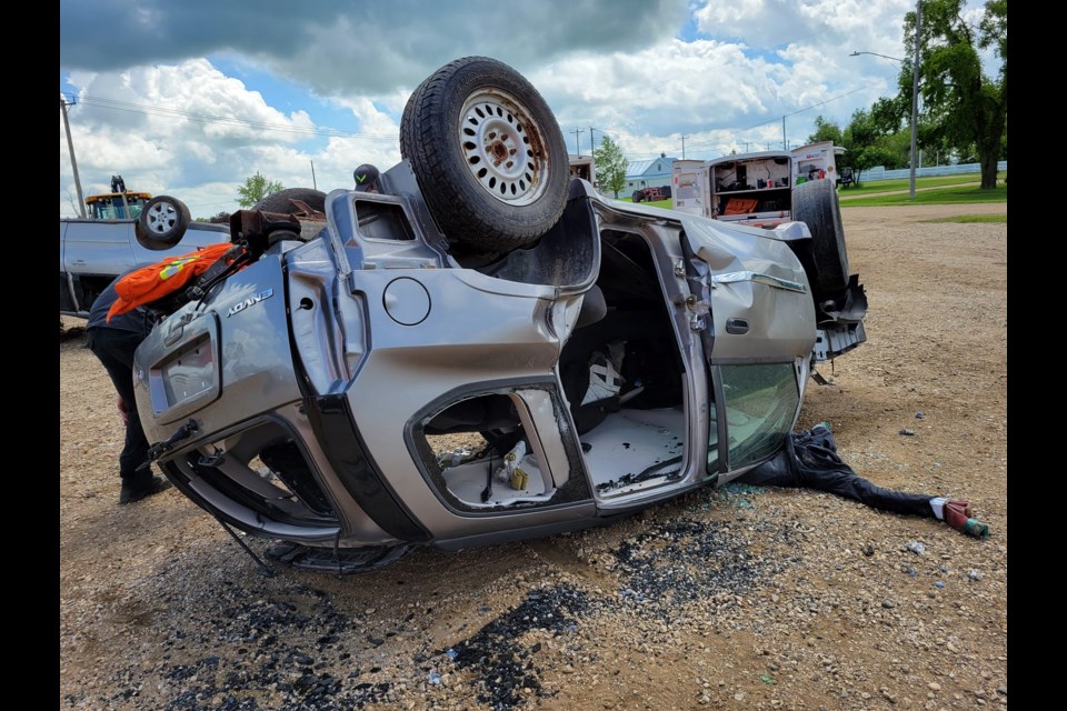 The 737 Volunteer Fire Department practised extrication skills recently. 